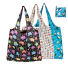 Foldable Shopping Bag Reusable Travel Grocery Bag Eco-Friendly Cute Animal Cat Cactus Lemon Printing Supermarket Tote Bag