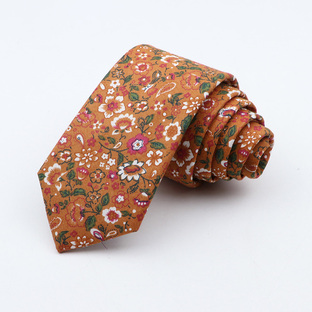 New Fashion Floral Tie for Men Narrow Casual Men's Ties Wedding Party Skinny Flower Printed Neckties Male Suits Neck Ties
