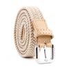  New Casual Kids Belt Woven Stretch Solid Color Men's Fashion Knit Pin Buckle Belt For Boys Girls Designer Belts Wholesale