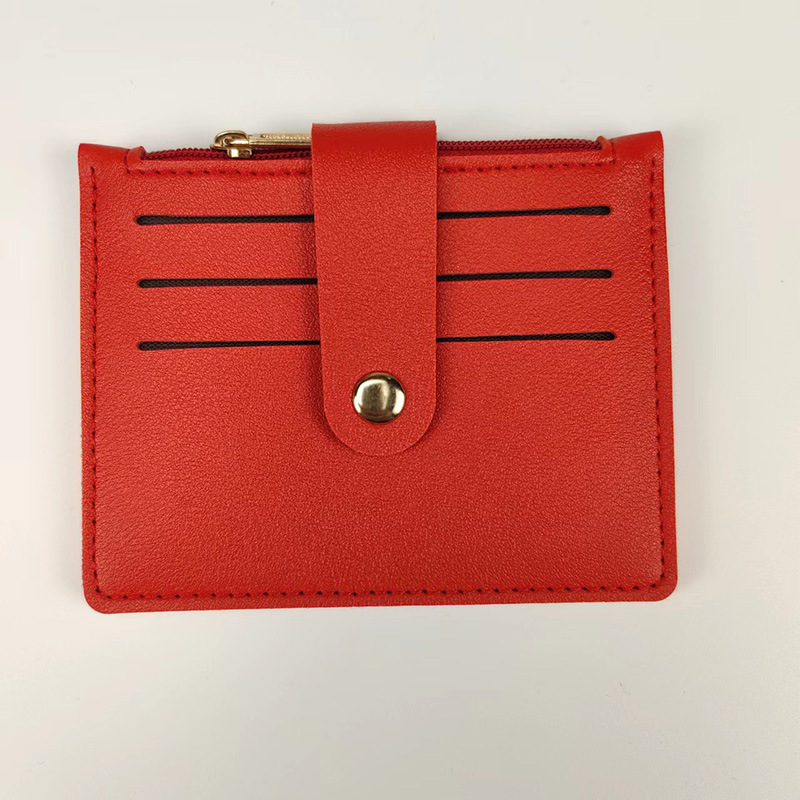 1pcs Card Bag for Men And Women Solid Color Exquisite Compact Card Document Storage Bag Mini Coin Key Bag