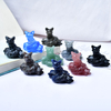 1pc Natural Stone Nine-Tailed Fox Carving, Home Decoration, Party Decoration, Desktop Decoration, Crystal Gift