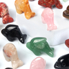 1PC Dolphin Statue Natural Tiger Eye Crystal Healing Stone Carving Gems Animal Figurine Crafts Home Decor Ornament Gifts