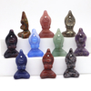 Yoga Goddess Statue for Bedroom Decor Natural Healing Crystal Carved Abstract Art Craft Reiki Meditation Figurine Wholesale 1.5"