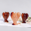 Agate Angel Figurine Mini Gift Crystal Stone Carnelian Angels Healing Office Decor Mascot Good Lucky Chakra Home Decoration
