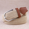 High Quality Fashionable Elastic Canvas Belts for Women Knitted Buckle Adjustable Belt Male Canvas Waistband for Jeans