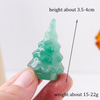 Natural Gemstone Carving Crystal Crafts Christmas Tree Statue Home Decoration Minerals Reiki Gift Party Room Decor