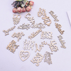 15/30pc Wooden Letter Love Wedding Just Married Mr Mrs Wood Slices For Happy Birthday Wedding Decor Valentine's Day Wood Pendant