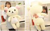 Big Plush Rilakkuma Bear Plush Toy Relax White Teddy Bear Soft Throw Pillow Birthday Gift about 110cm W5308