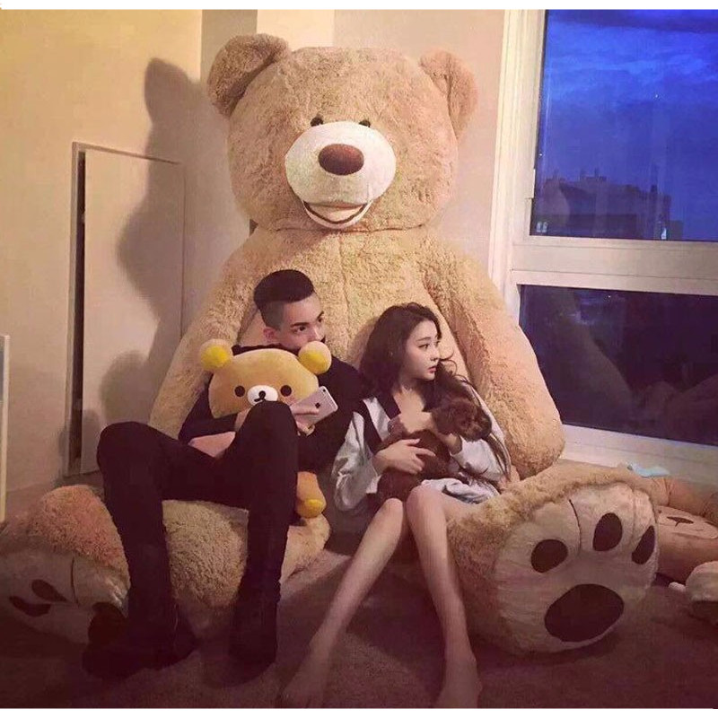 Big 200cm American Giant Bear Teddy Bear Doll Stuffed And Plush Animals Toys For Girlfriend Toys Birthday Gift Valentine's Day