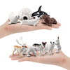 Simulated Arctic Animal Model: Rabbit, Fox, Killer Whale, Beluga Whale, Reindeer, Husky Polar Bear, Ice House Sand Table