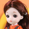 16cm Bjd Dolls for Girls 1/8 Bjd Doll DIY Toy Doll With Clothes Dress Up Fashion Dolls 13 Movable Joint Baby 3D Big Eyes 