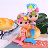 Cute Mini Mermaid Dolls 2 Items / Lot Miniature Accessories Animal Education Kids Toys Birthday Present Gifts Freeshipping