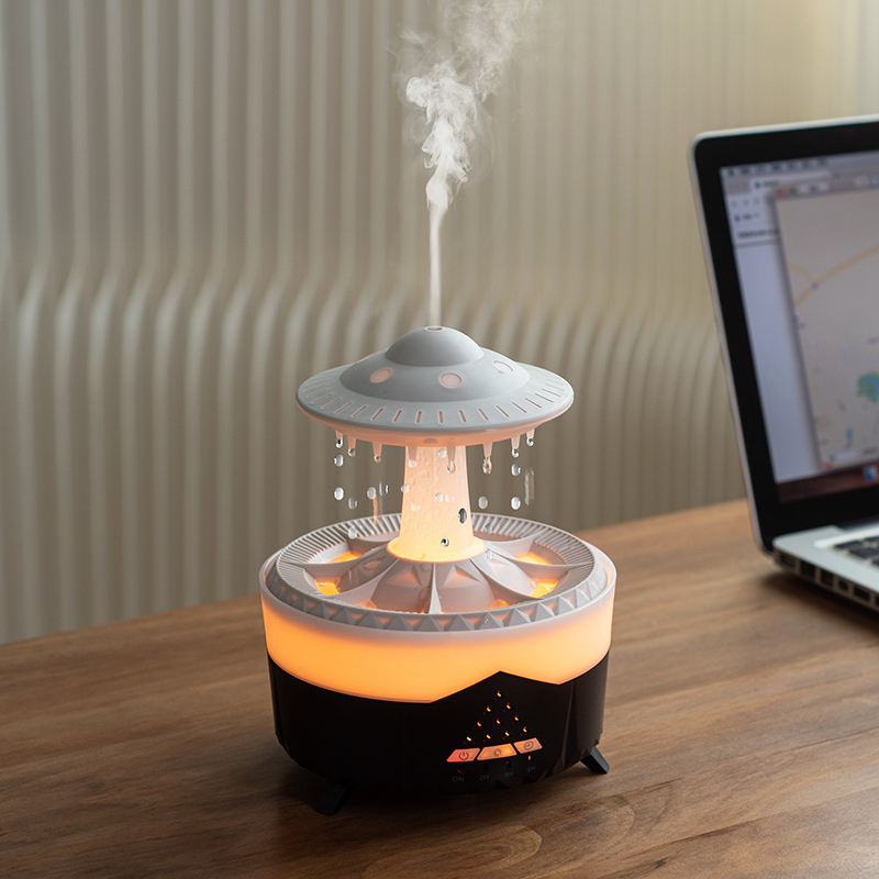 Customized Home Essential Oil Ultrasonic UFO Air Rain Cloud Water Drop Aroma Diffuser Humidifier With Remote Control