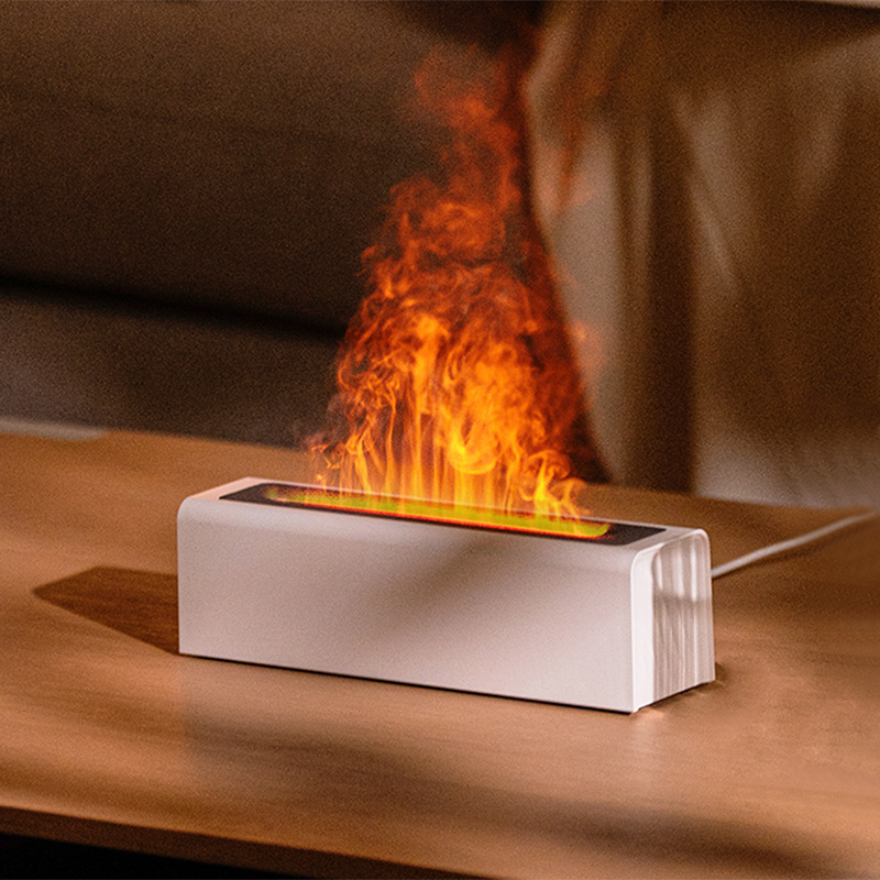 Customized Room Direct Sale Air Essential Oil Ultrasonic Fire Flame Aroma Diffuser Humidifier