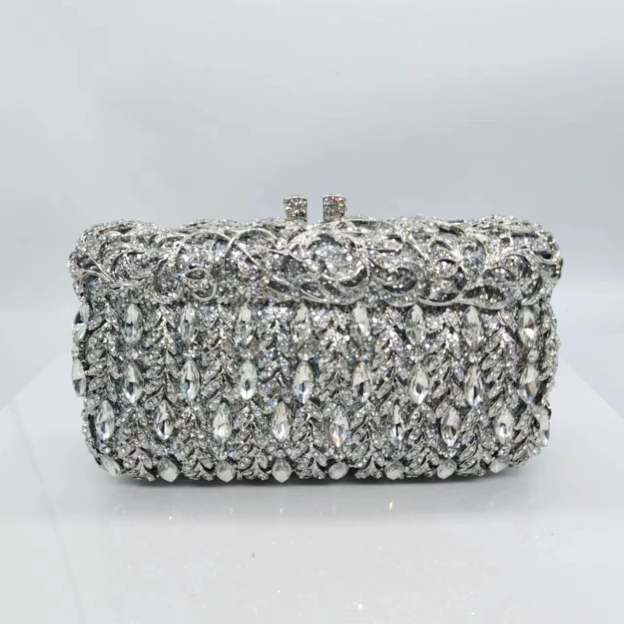 XIYUAN Gold/Purple/Silver Crystals Evening Clutch Bags Women 2024 New Rhinestone Purse Wedding Purses And Handbags Luxury Clutch