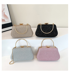 Luxury High Design Women Evening Bag Brand Party Banquet Glitter Bag for Ladies Wedding Clutch Handbag Shoulder Bag Chain Bolsas