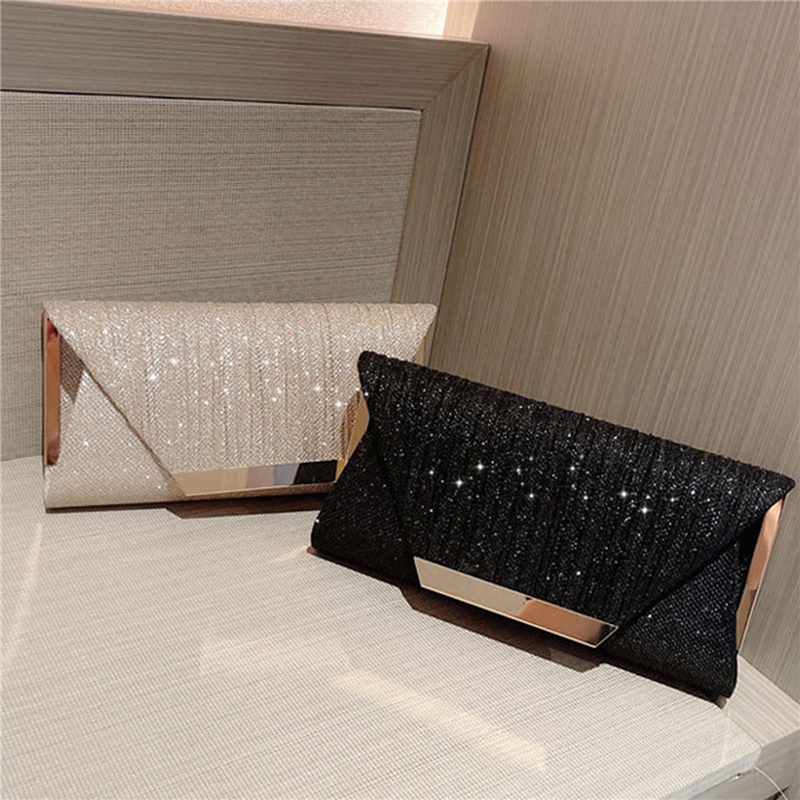  Exquisite Evening Bag Party Banquet Glitter Purse Lady Elegant Wedding Clutches Handbag Female Cocktail Chain Shoulder Bag