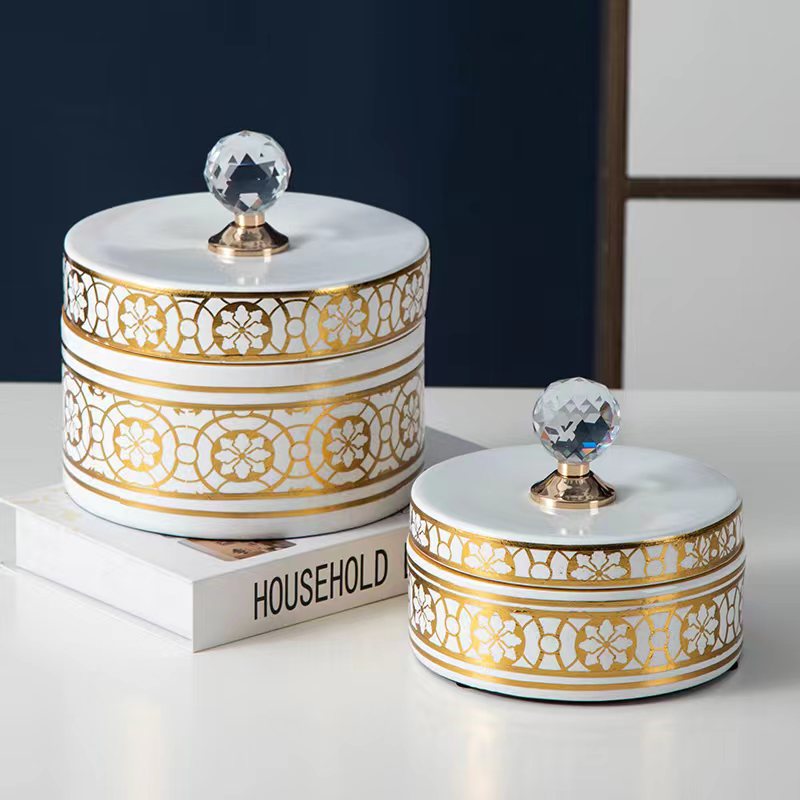 Elegant Gold Color Wedding Decoration Unicorn Shape Electroplating Ceramic Jewelry Box