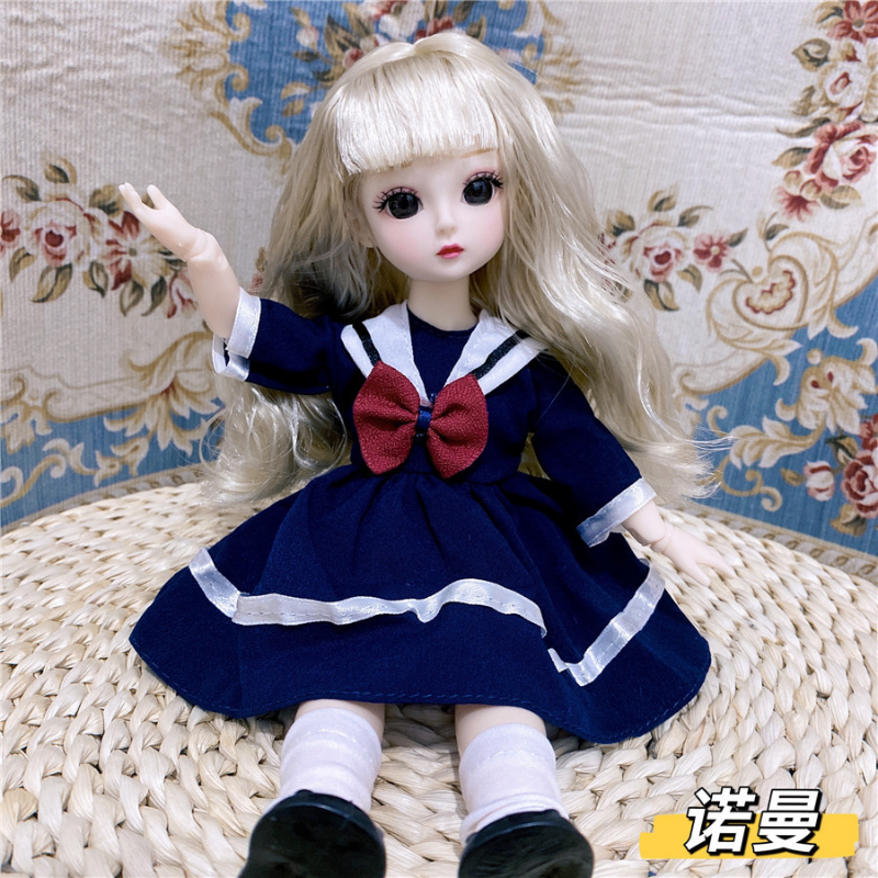 30cm Fat Doll 12 Moveable Joints 1/6 Girls Dress 3D Brown Eyes Toy with Clothes Shoes Girls Toys Children Gift