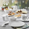 High Quality Popular Design Ceramic Stoneware Porcelain White Dinnerware Set 16 Piece Round Plate Tableware Set