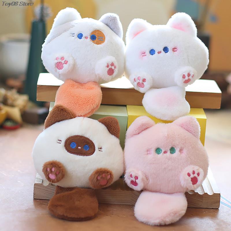 1PC 14cm Kawaii Soft Stuffed Animal Little Cat Keychain Plush Bag Car Pendant Keychain DIY Trinket Kids Stuffed Animal Toys