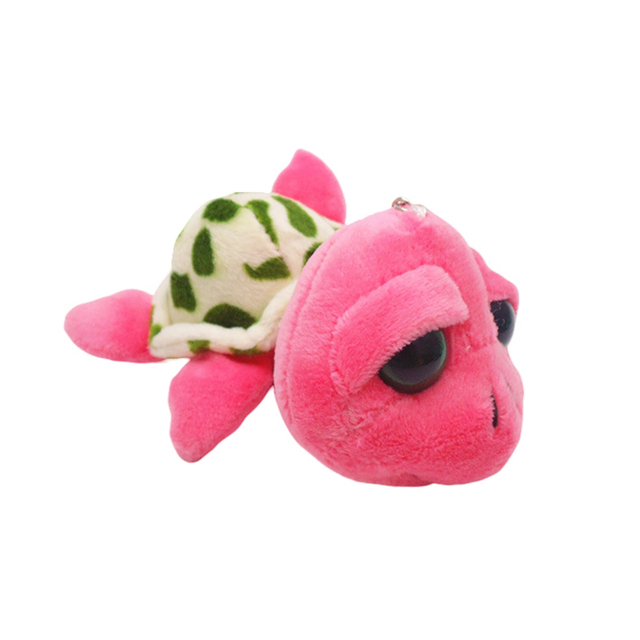 8cm Cute Cartoon Mini Turtle Doll Keychain Pendant Girl Woman Bag Doll Plush Toy Key Ring Jewelry Small Gift