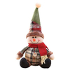 Christmas Checkered Cloth Button Doll Cute Christmas Fat Snowman 