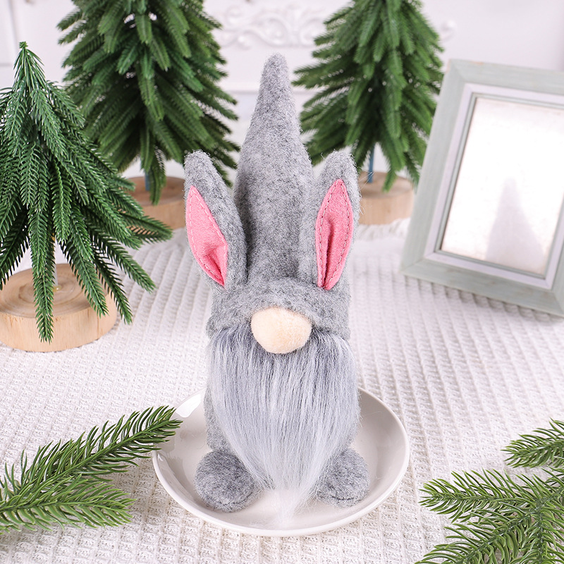 New Easter Rabbit Ears Dwarf Doll Cute Rabbit Elf Doll Ornament