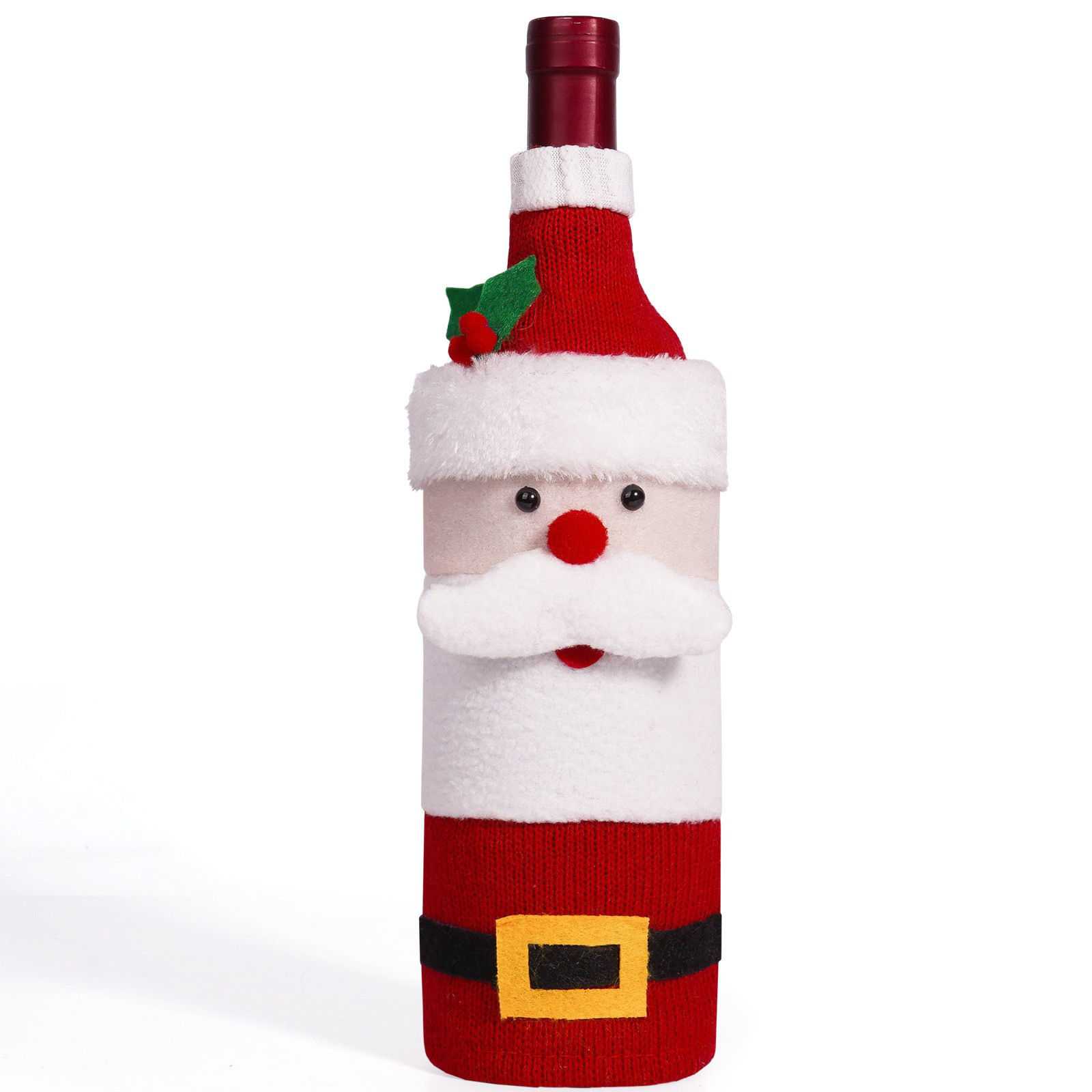 Christmas Decorations, Santa Claus Snowman Wine Bottle Covers, Champagne And Red Wine Bottle Covers,