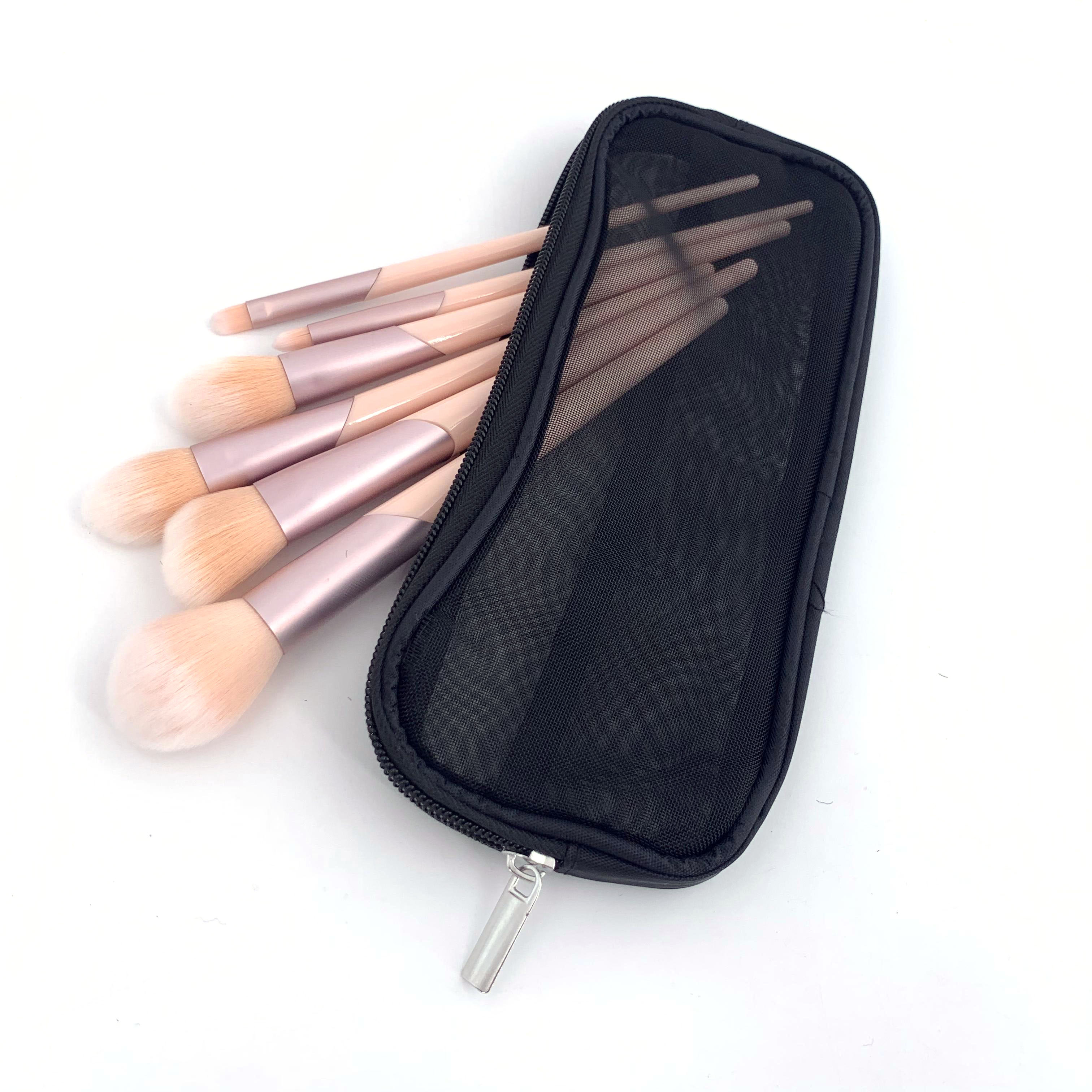 Makeup Brush Travel Case Cosmetic Toiletry Bag Organizer for Men Women Beauty Tools Mesh Dopp Kit Pouch Wash Storage Accessories