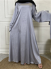 Middle East Muslim Women Middle East Women's Modest Abaya Hot Ramadan Dress Turkey Dubai Islamic Satin Long Dress