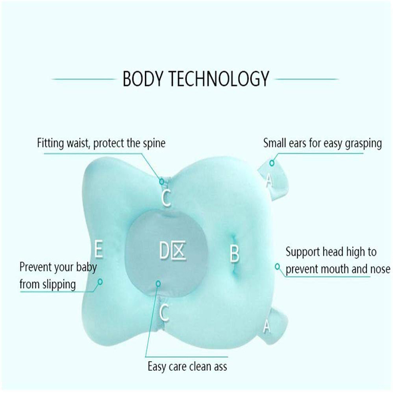 Non-slip Baby Bath Mat Tub Baby Shower Portable Mattress Air Mattress Comfort Pad Cute Wind Newborn Bathroom Safety Products