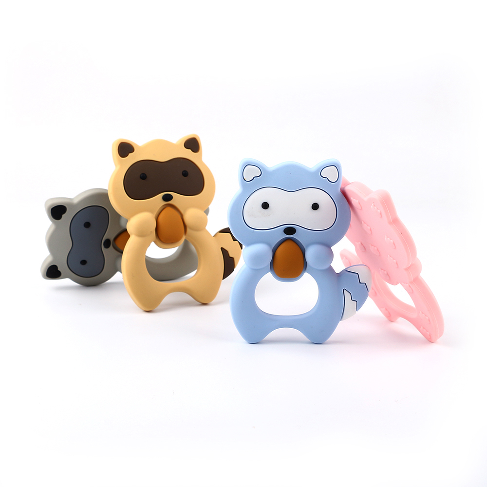 1pcs Baby Cartoon Animal Silicone Teethers Unicorn Bear Dinosaur Dog Teething Product Food Grade Rodent Necklace Accessories