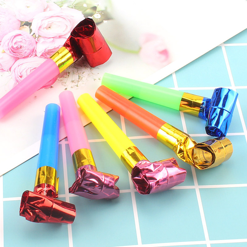10-50PCS Colorful Whistles Toy Funny Toy Children Blowing Dragon Whistle Blow Roll Toys Baby Party Games Birthday Gifts Props