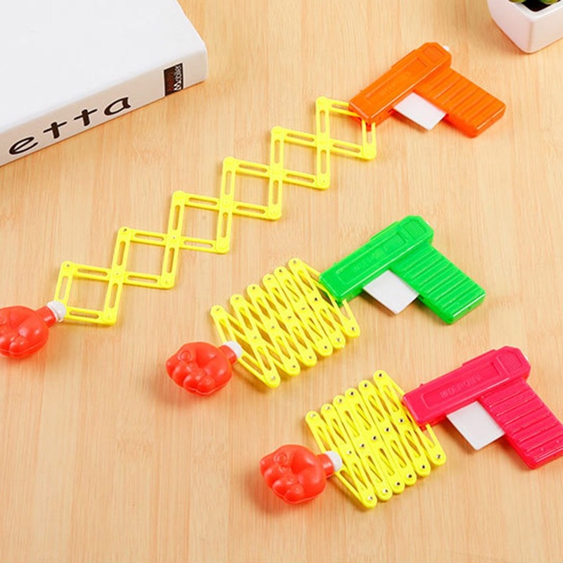 Retractable Fist Shooter Trick Toy Gun Funny Child Prank Toys Kids Plastic Festival Gift for Fun Classic Elastic Telescopic Fist