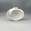 2025 Europe Style Elegant Minimalistic Table Pottery Floral Vase Cylinder Modern Unique Small Ceramic Matte White Flower Vase