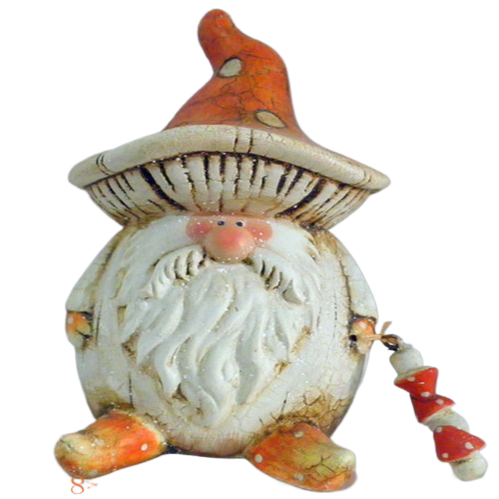 Best Selling Resin Garden Statue Dwarf Ornaments Resin Craft Gnome with Mushroom for Outdoor Or House Decoration