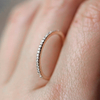 Micro Pave CZ Crystal Sliver Color Dainty Ring Fashion Jewelry All Size