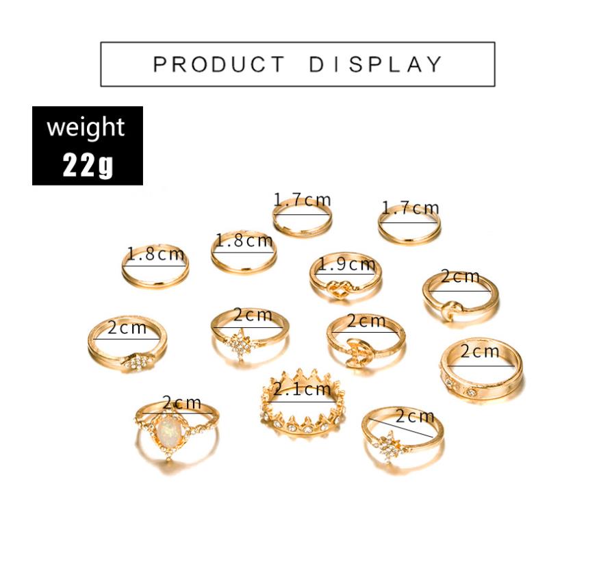 Matching Rings for Women Anillos Mujer Gold Ring Set 