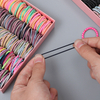 New 100pcs/lot Hair bands Girl Candy Color Elastic Rubber Band Hair band 