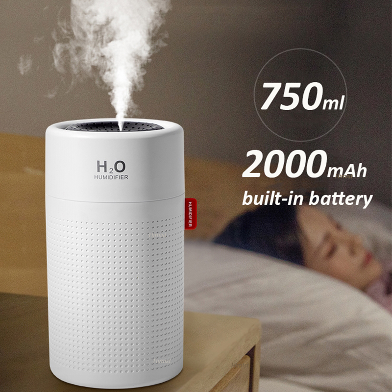 Wireless Air Humidifier USB Portbale Aroma Diffuser 2000mAh Battery Rechargeable Umidificador Essential Oil Humidificador
