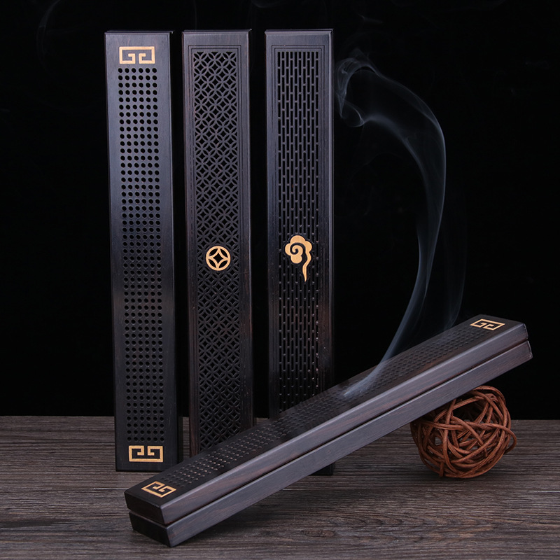 Handmade Creative Wood Aromatherapy Incense Stick Holder Hollow Incense Burner Wood Censer Box Wood Carving Crafts Chinese Gift