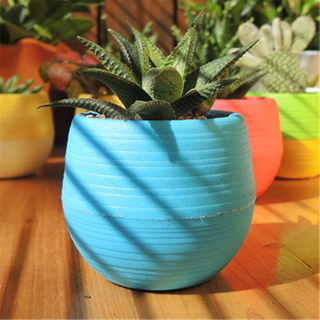 5pcs Resin Flower Pots Mini Plastic Flowerpot Home Garden Decoration Nursery Pots Eco-friendly Desk Plants Succulents Pot