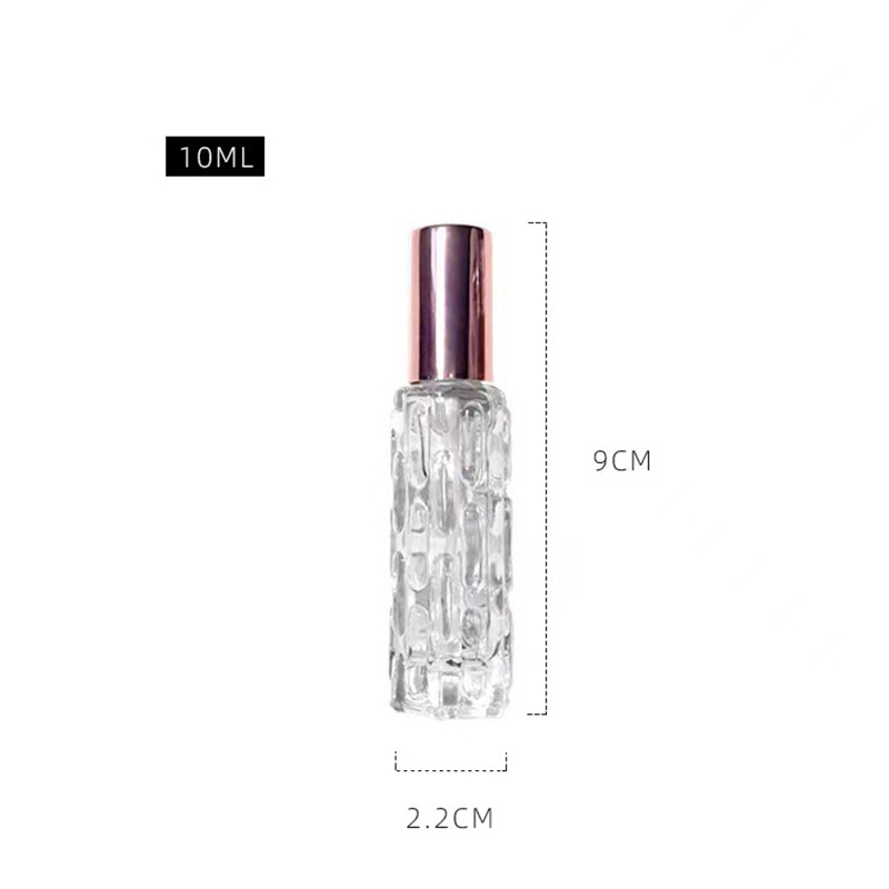 10ml Rose Gold Glass Portable Refillable Perfume Bottle Cosmetic Container Empty Spray Atomizer Travel Sub-bottle