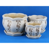 OEM biodegradable Molded pulp paper flower pot Disposable Pulp Paper Seeding cup