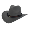 Wholesale Western Cowboy Straw Faux Suede Hats Visor Keychain Camp Hat Flat Costume Fur Cowboy Fashion Hats For Women