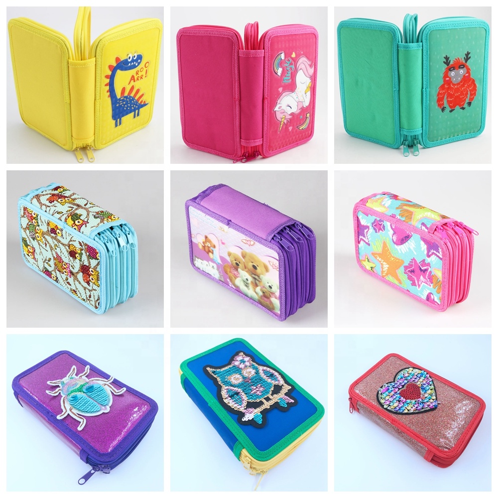 Cartoon Student Large Capacity 3d Pencil Bag Student School Supplies Wholesale