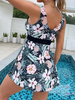  Floral Tankini Set 2 Piece Women Swimsuit Sexy High Waist Swimwear Female Bathers Bathing Swimming Suit Summer Beachwear