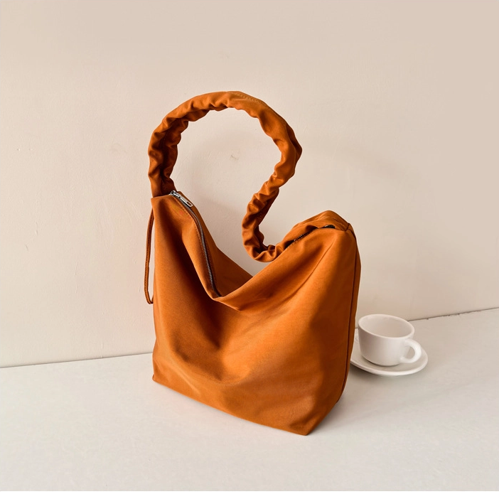 Lazy Style Canvas Bag with Large Capacity for Women's New Fashionable Tote Bag, Student Single Shoulder Commuting Crossbody Bag