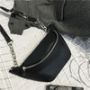 Fashion Leather Waist Fanny Pack Chest Bag Phone Purse with Metal Chain for Wome